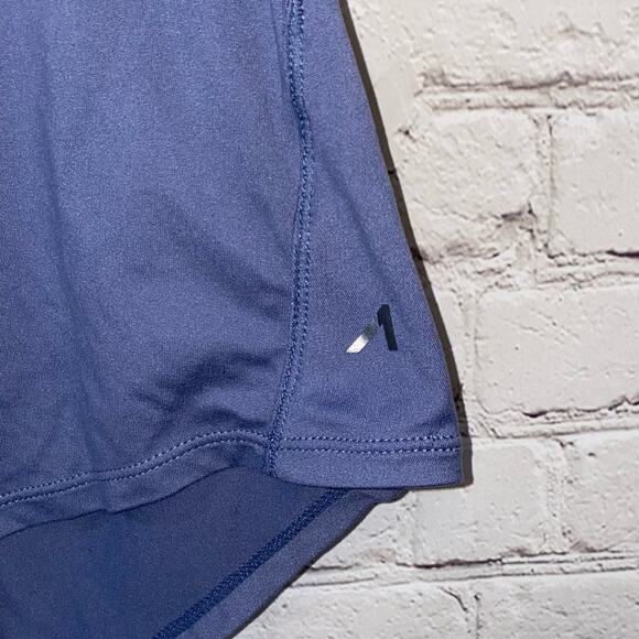 Alive V Neck Blue Short Sleeve Tee Shirt - Picture 2 of 7